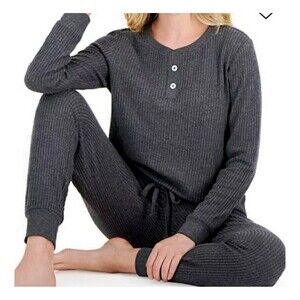 Alfani Thermal Henley Pajama Set XL (4040)